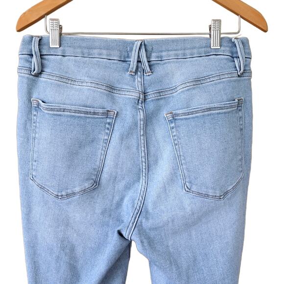 Good American Good Legs Distressed  Crop Jeans Size 15 Light Wash - Picture 10 of 10